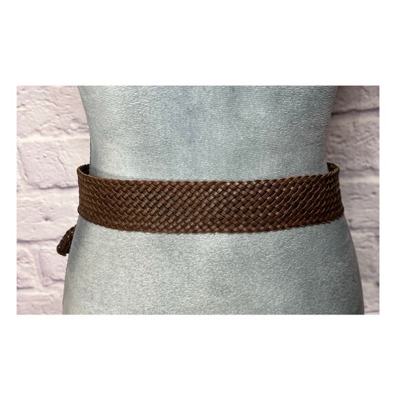 J. Crew Boho Braided Leather Wide Belt - Picture 2 of 7